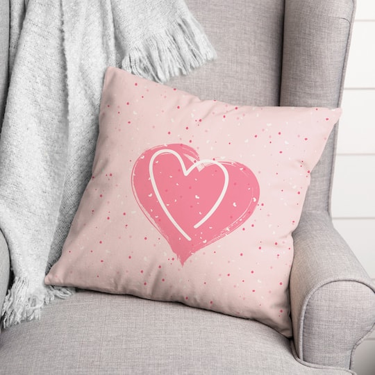 Speckled Heart Pattern 18" x 18" Indoor / Outdoor Pillow